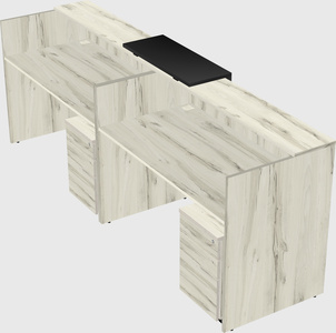 Shared u-shaped reception desks