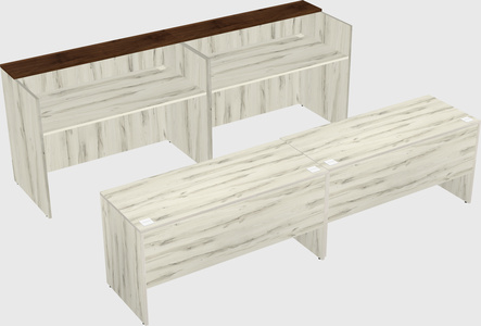 Shared u-shaped reception desks