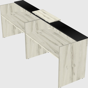 Shared u-shaped reception desks