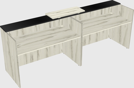 Shared u-shaped reception desks