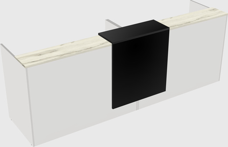 Shared u-shaped reception desks