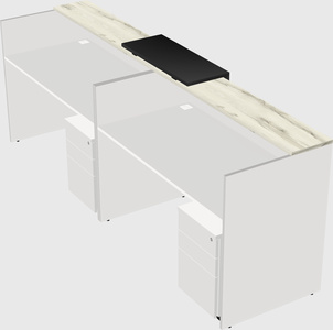 Shared u-shaped reception desks