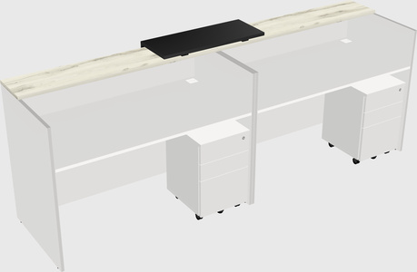 Shared u-shaped reception desks
