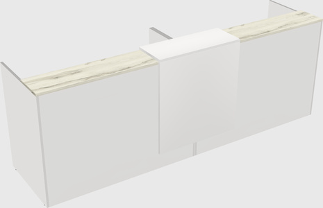 Shared u-shaped reception desks