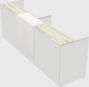 Shared u-shaped reception desks