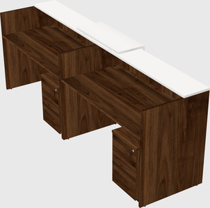 Shared u-shaped reception desks