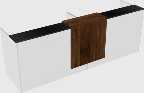 Shared u-shaped reception desks