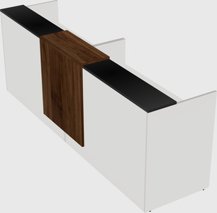 Shared u-shaped reception desks