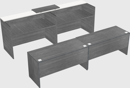 Shared u-shaped reception desks