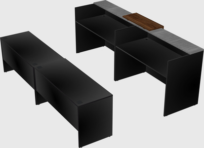 Shared u-shaped reception desks