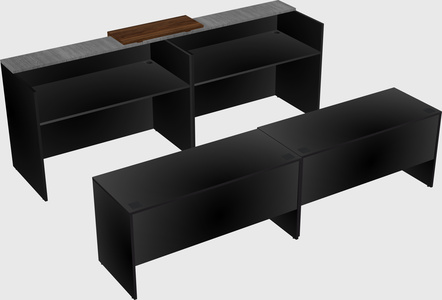 Shared u-shaped reception desks