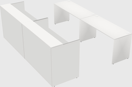 Shared u-shaped reception desks