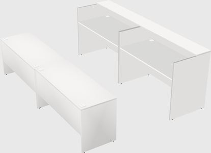 Shared u-shaped reception desks