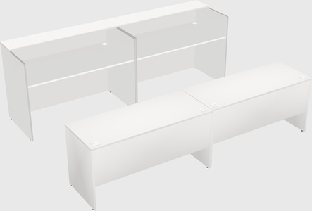 Shared u-shaped reception desks