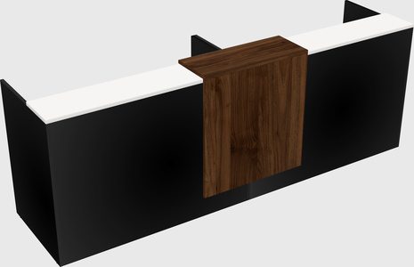 Shared u-shaped reception desks