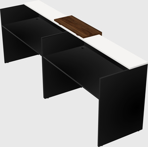Shared u-shaped reception desks