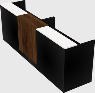 Shared u-shaped reception desks