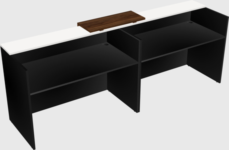 Shared u-shaped reception desks