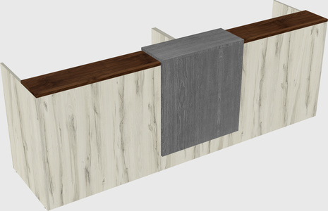 Shared u-shaped reception desks
