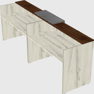Shared u-shaped reception desks