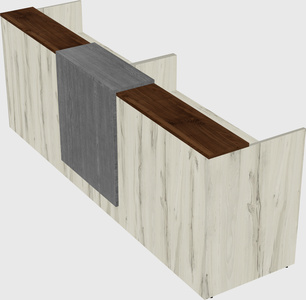 Shared u-shaped reception desks