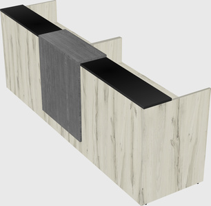 Shared u-shaped reception desks