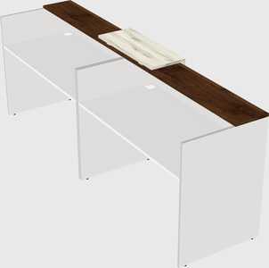 Shared u-shaped reception desks
