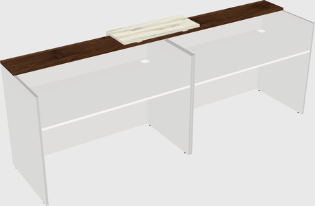 Shared u-shaped reception desks