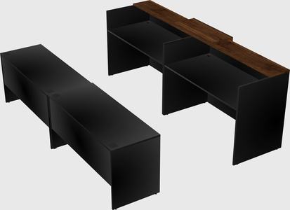 Shared u-shaped reception desks