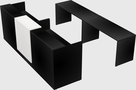 Shared u-shaped reception desks
