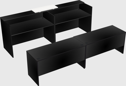 Shared u-shaped reception desks