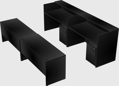 Shared u-shaped reception desks
