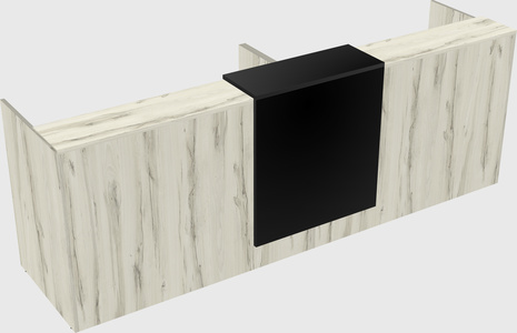 Shared u-shaped reception desks