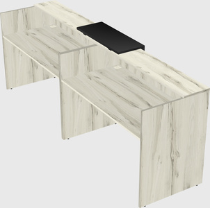Shared u-shaped reception desks