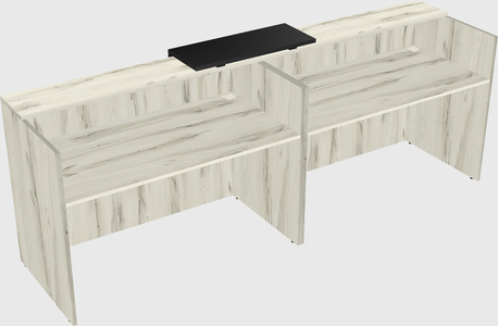 Shared u-shaped reception desks