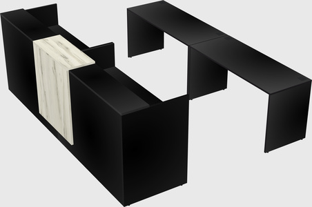 Shared u-shaped reception desks