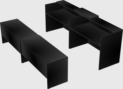 Shared u-shaped reception desks