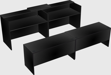 Shared u-shaped reception desks