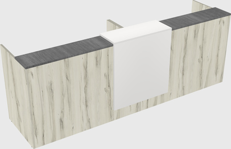 Shared u-shaped reception desks