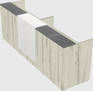 Shared u-shaped reception desks