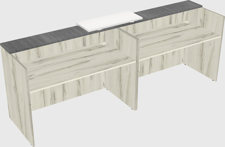 Shared u-shaped reception desks