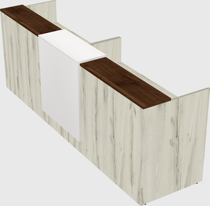 Shared u-shaped reception desks