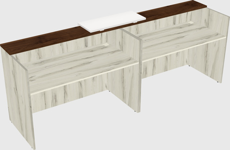 Shared u-shaped reception desks