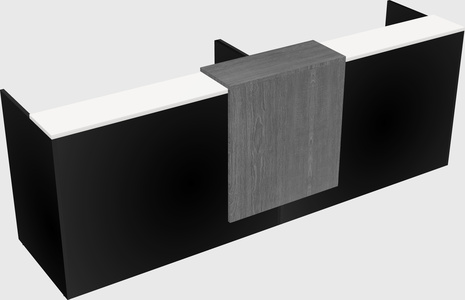 Shared u-shaped reception desks