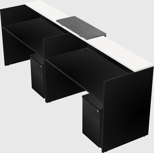 Shared u-shaped reception desks