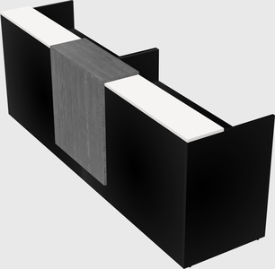 Shared u-shaped reception desks