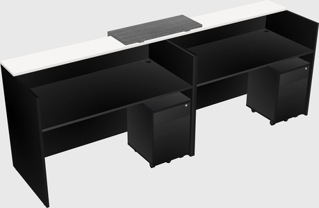 Shared u-shaped reception desks