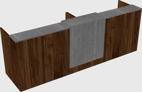 Shared u-shaped reception desks