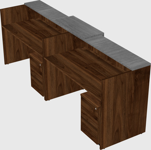 Shared u-shaped reception desks