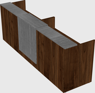 Shared u-shaped reception desks